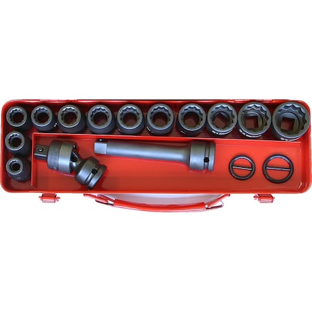 Ko-Ken Socket Set 5-19mm 6 Point 10 pieces 1/2 Sq. Drive, 14245M-6P 14245M-6P